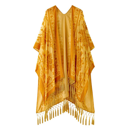 Kimono Bohème Peluche Brûlée Femme