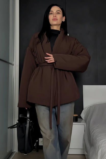 Veste Kimono Matelassée Coton Confort Hiver
