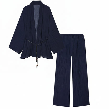 Ensemble 2 pièces kimono & pantalon plissé AACHOAE