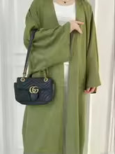 Kimono Chauve-Souris Coton Lin Style Abaya Dubaï