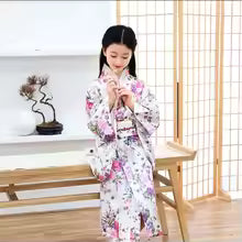 Kimono Tendance Nationale Rétro pour Enfant, Peignoir de Style Japonais, Robe de Spectacle de Princesse, Nministériels d de Tempérament