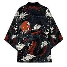 Kimono Dragon Japonais Unisexe Harajuku