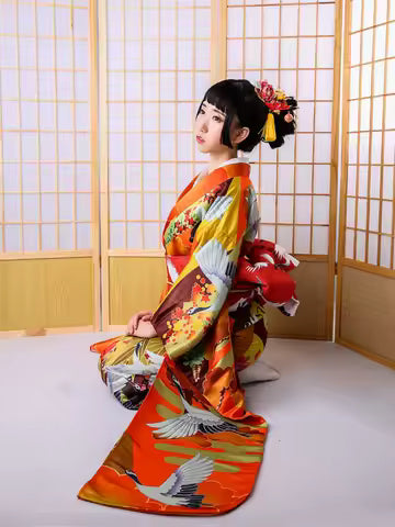 Robe Kimono Florale Japonaise Élégante
