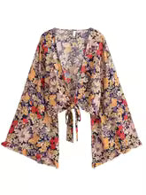 Kimono Bohème Chic Court - Style Estival & Volants
