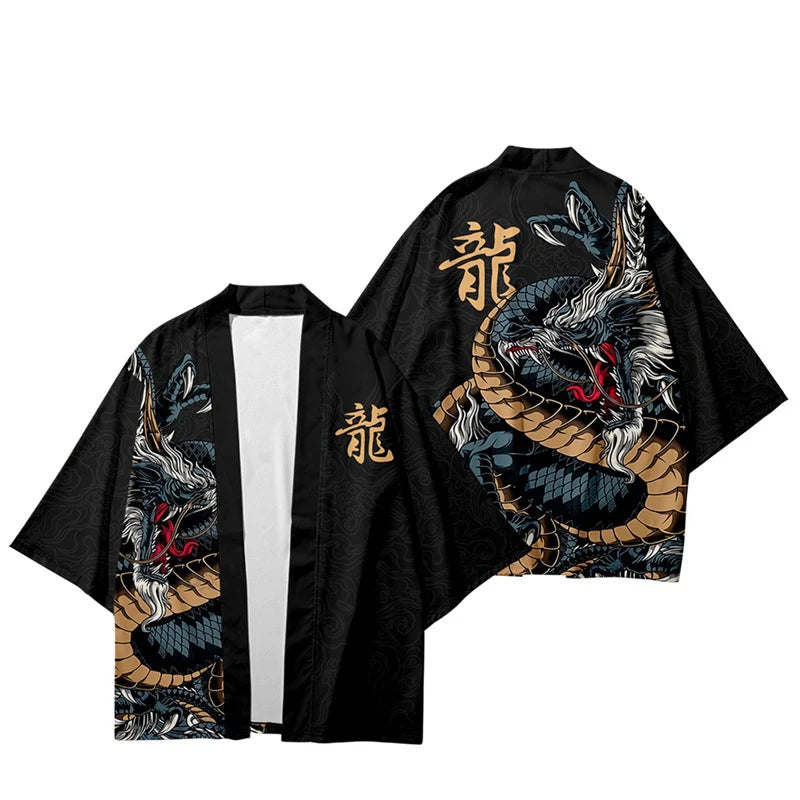 Ensemble Kimono Dragon Unisexe Grande Taille