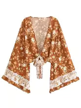 Kimono Bohème Chic Court - Style Estival & Volants