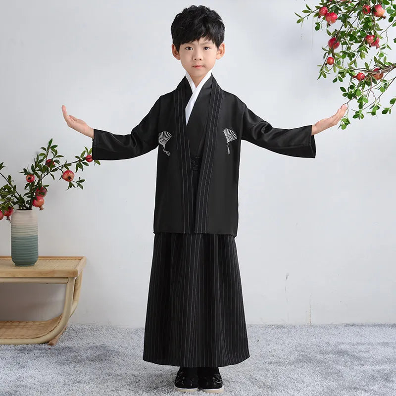 Kimono traditionnel japonais pour enfants, motif paon, pour filles et garçons, idéal pour les spectacles scolaires, thème Sakura, style asiatique