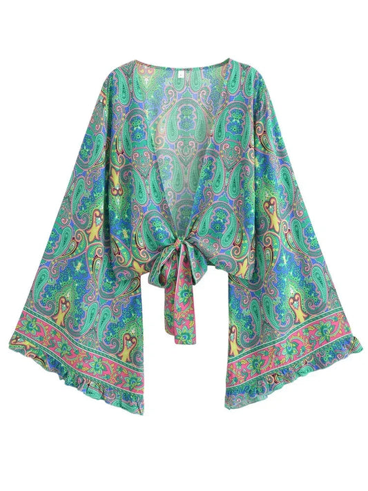 Kimono Bohème Fleuri Court : L'Essentiel Estival