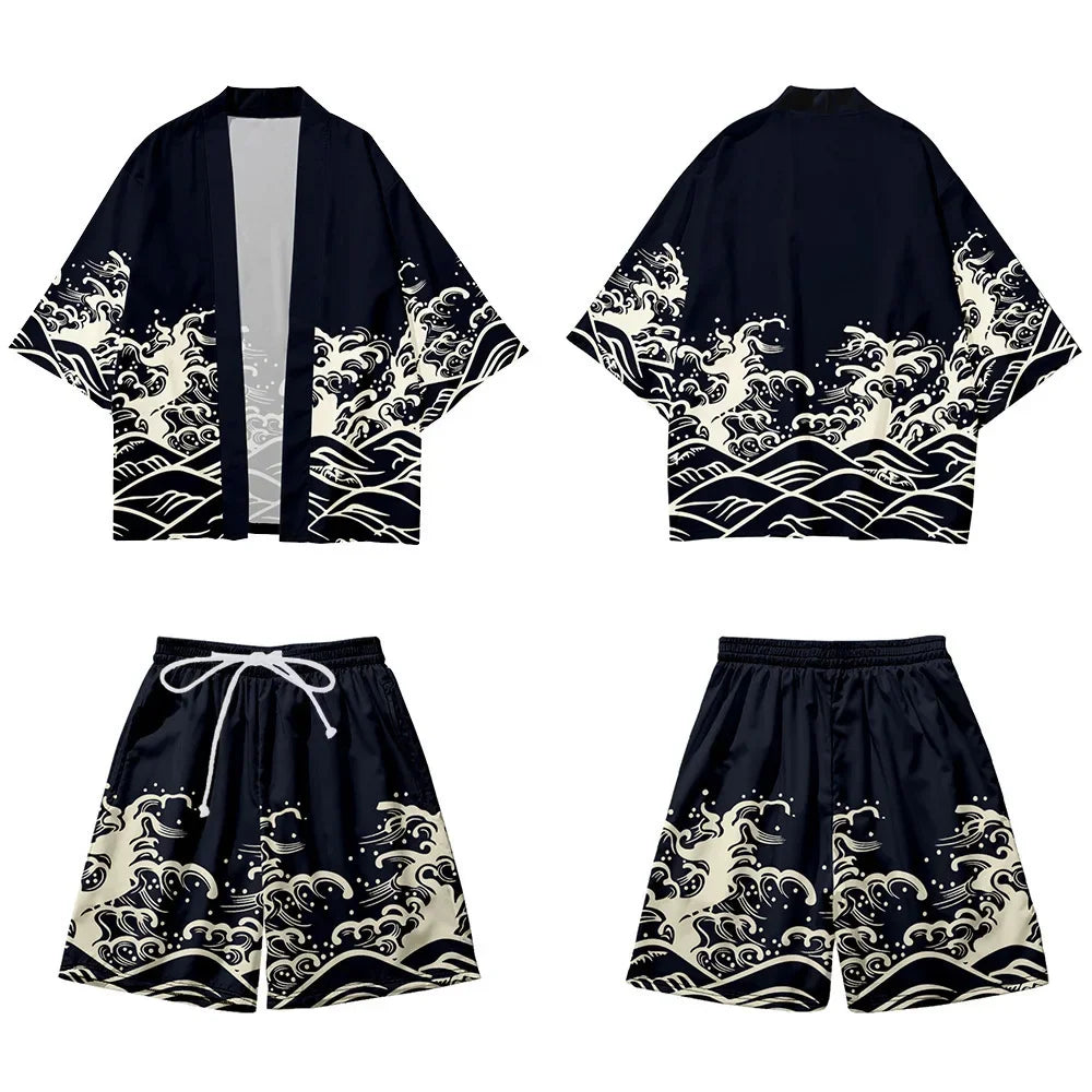 MiHaori : Set Cosplay Japonais Streetwear 3 Pièces