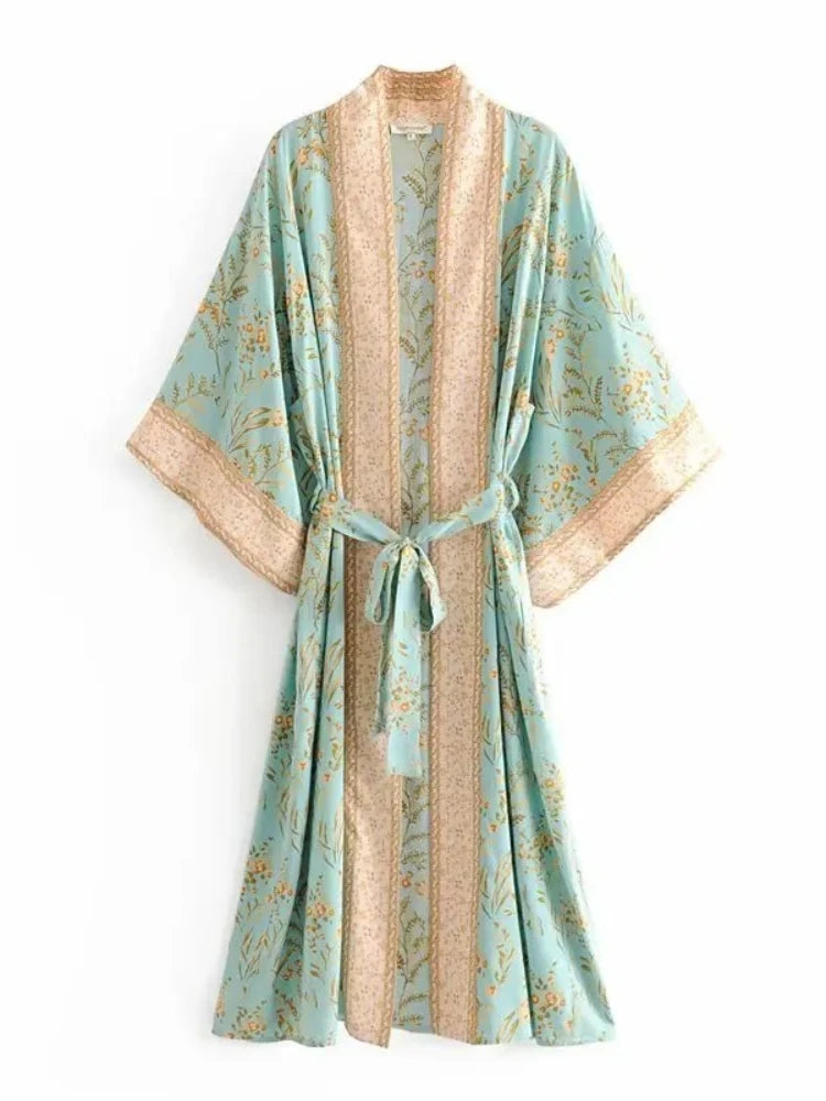 Kimono Long Bohème Imprimé - Style Chic & Léger