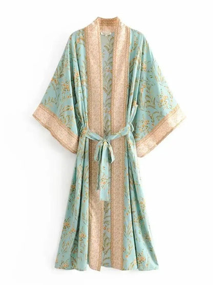 Kimono Long Bohème Imprimé - Style Chic & Léger