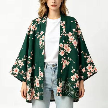 Kimono Japonais Vintage Bohème Floral Été