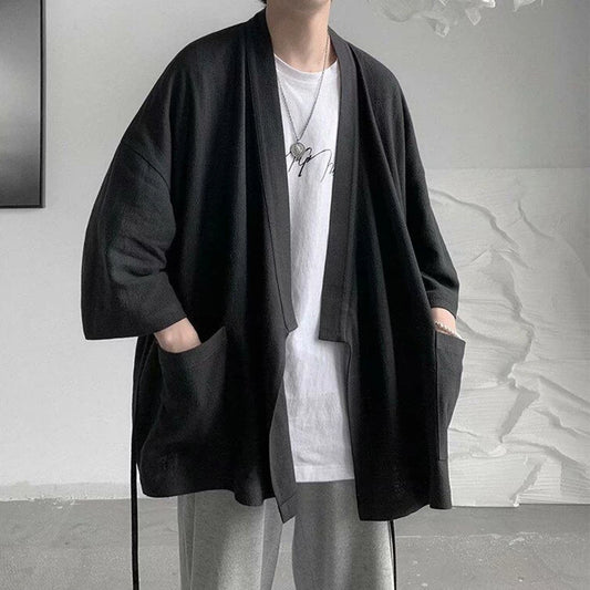 Veste Kimono Homme en Lin Léger