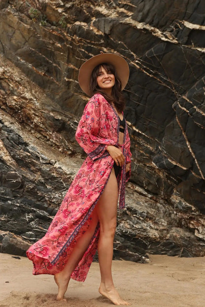 Kimono Long Bohème Rayonne Léger