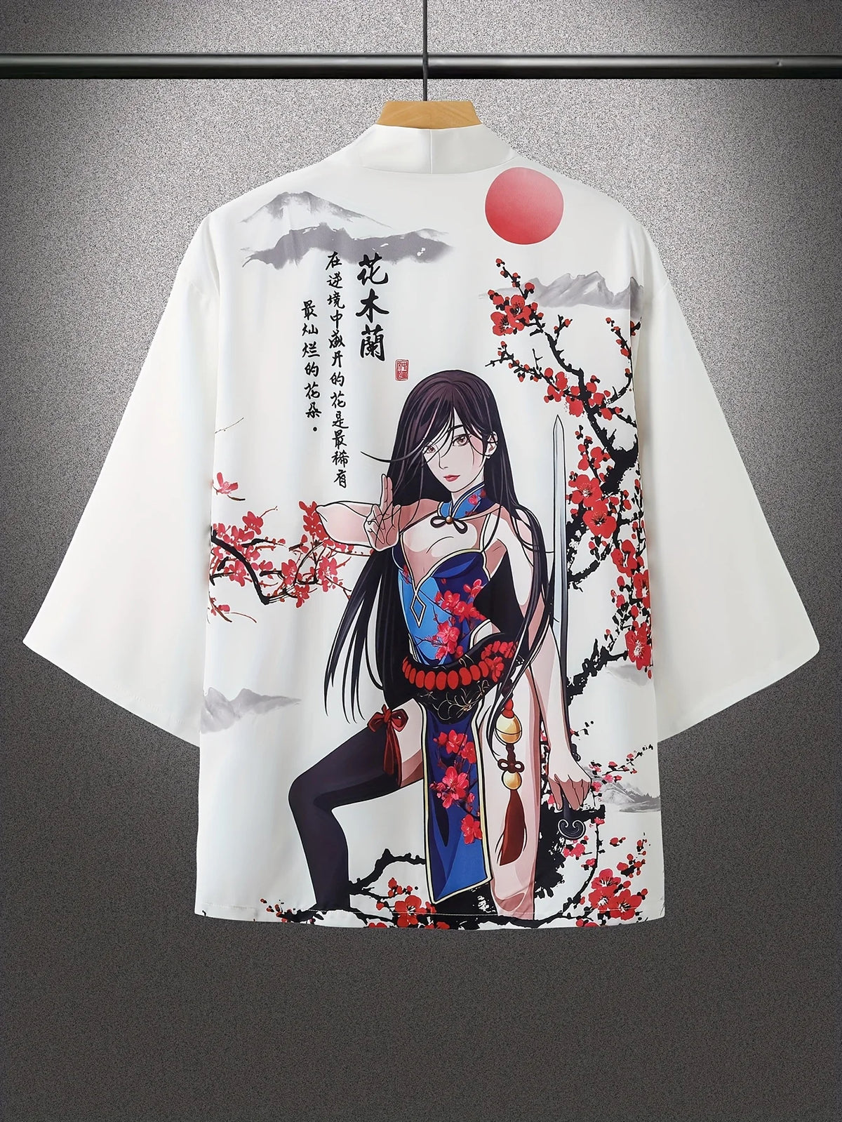 Kimono unisexe avec personnage de samouraï, hauts à la mode, Cardigan décontracté, tenue Yukata, Streetwear japonais, vêtements traditionnels