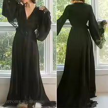 Robe Kimono Longue Soie Glacée & Dentelle