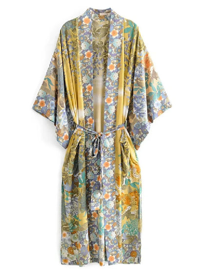 Kimono Long Bohème Imprimé - Style Chic & Léger