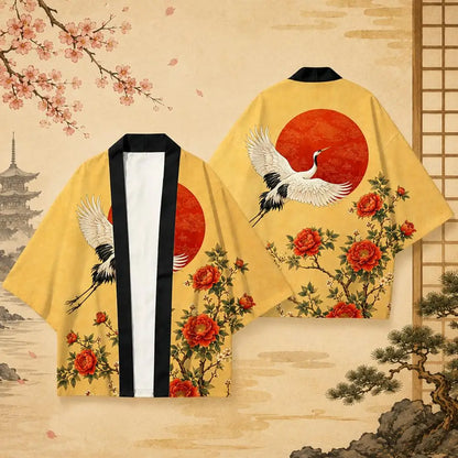 Kimono Haori Dragon & Grue - Style Harajuku