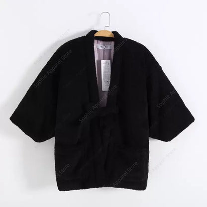 Veste Hanten Velours Corail - Style Japonais Authentique