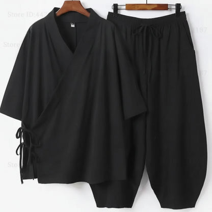 Ensemble Kimono & Pantalon Homme Style Japonais