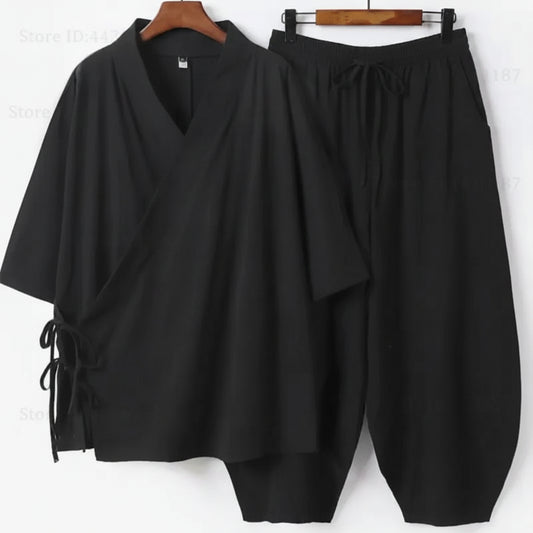 Ensemble Kimono & Pantalon Homme Style Japonais