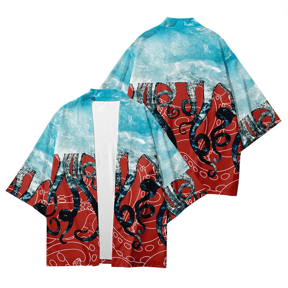 Cardigan Devilfish Style Streetwear Japonais Unisexe