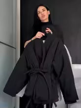 Veste Kimono Matelassée Coton Confort Hiver