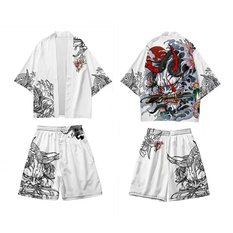 MiHaori : Set Cosplay Japonais Streetwear 3 Pièces