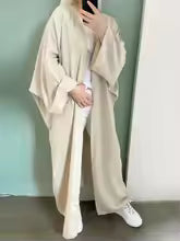 Kimono Chauve-Souris Coton Lin Style Abaya Dubaï
