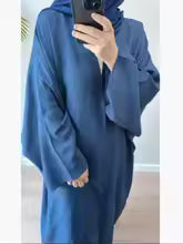 Kimono Chauve-Souris Coton Lin Style Abaya Dubaï