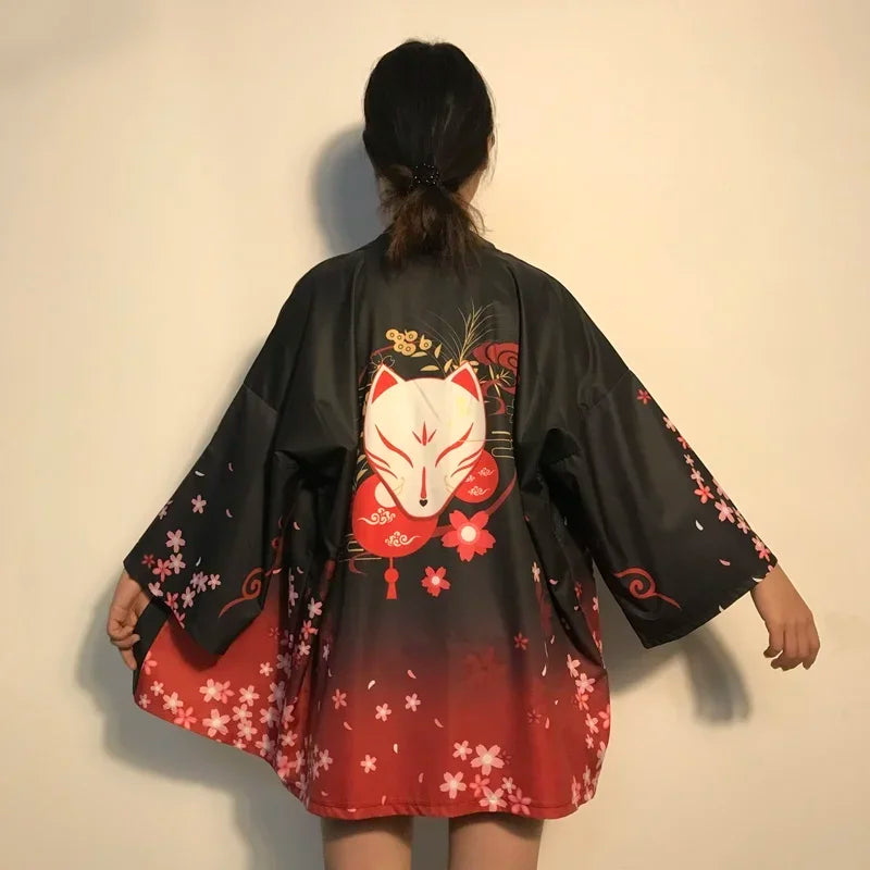 Kimono traditionnel japonais pour femmes, vêtements asiatiques, Cardigan de Cosplay à la mode pour hommes et femmes, plage en plein air, tendance Haori Yukata