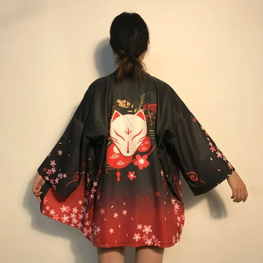 Kimono traditionnel japonais pour femmes, vêtements asiatiques, Cardigan de Cosplay à la mode pour hommes et femmes, plage en plein air, tendance Haori Yukata