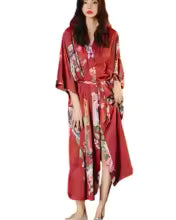 Robe Kimono Longue Soie Satinée Daiwor Kout