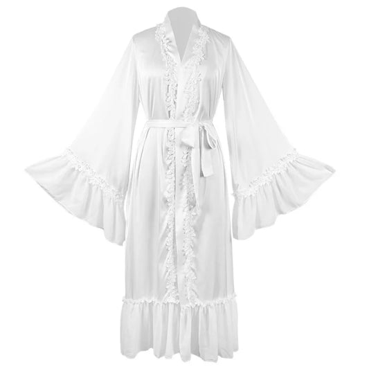 Kimono Satin Dentelle Femme - Luxe & Confort Quotidien