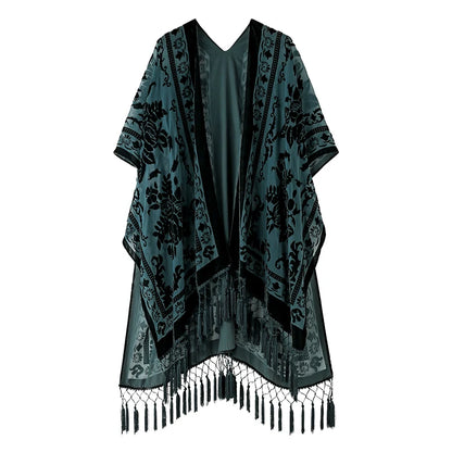Kimono Bohème Peluche Brûlée Femme