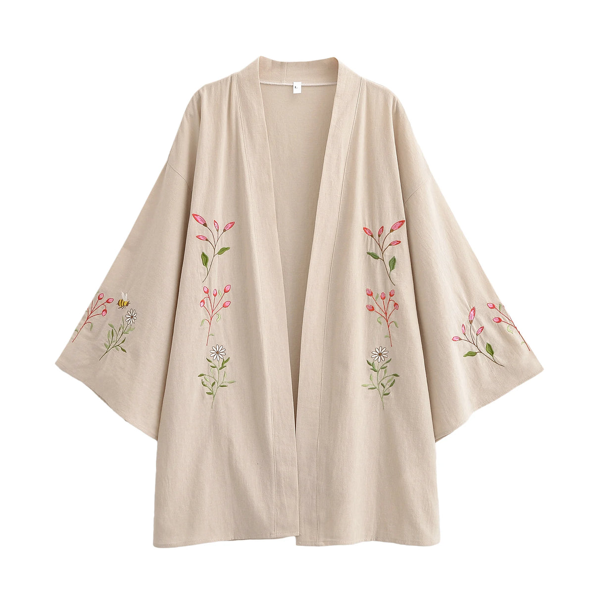 Robe Kimono Bohème Fleurie & Abeilles