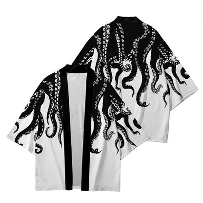 Cardigan Devilfish Style Streetwear Japonais Unisexe