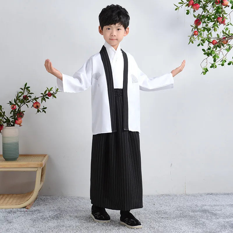 Kimono traditionnel japonais pour enfants, motif paon, pour filles et garçons, idéal pour les spectacles scolaires, thème Sakura, style asiatique