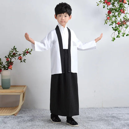 Kimono traditionnel japonais pour enfants, motif paon, pour filles et garçons, idéal pour les spectacles scolaires, thème Sakura, style asiatique