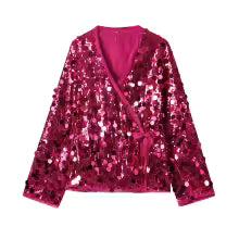Veste Kimono Pailletée YENKYE Femme