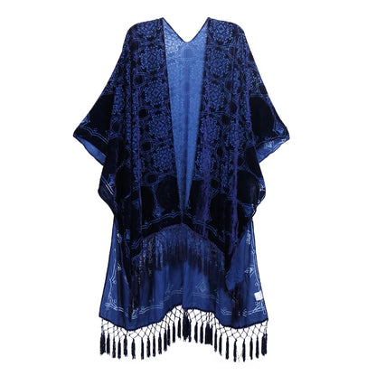 Kimono Bohème Peluche Brûlée Femme