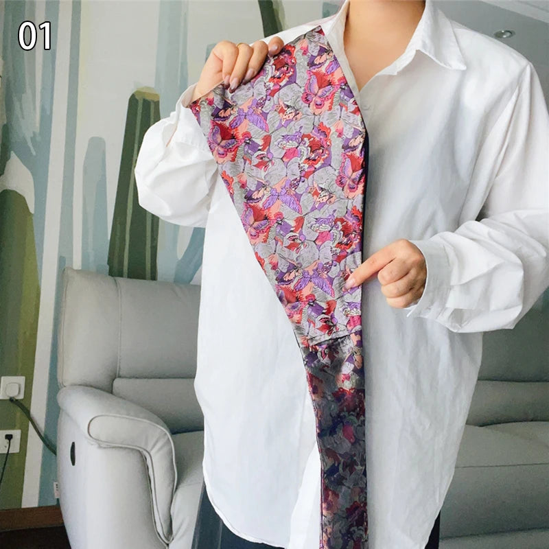Kimono japonais traditionnel Yukata Obi, ceinture grue à imprimé Floral Haori, brocart Jacquard, accessoires de décoration de chemise