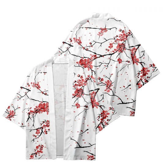 Kimono Fleur de Prunier Harajuku Unisexe