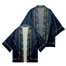 Kimono Vintage Asiatique Imprimé Traditionnel