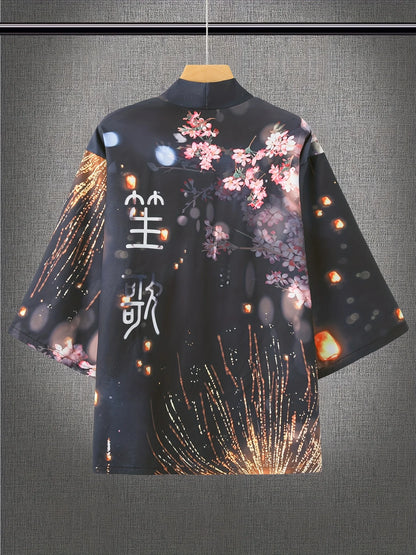Kimono unisexe avec personnage de samouraï, hauts à la mode, Cardigan décontracté, tenue Yukata, Streetwear japonais, vêtements traditionnels