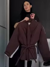 Veste Kimono Matelassée Coton Confort Hiver