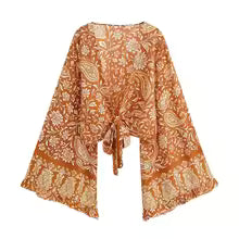 Kimono Bohème Chic Court - Style Estival & Volants