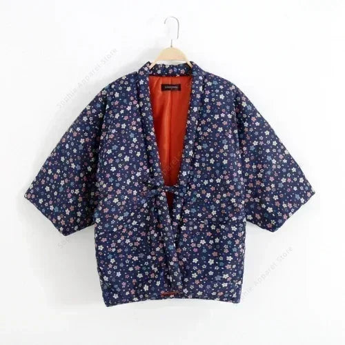 Hanten – vestes pour femmes, Kimono japonais, chaise longue, pyjama matelassé, manteau rembourré en coton Haori, vêtements asiatiques, automne et hiver