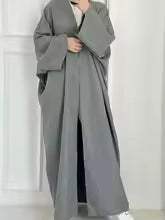 Kimono Chauve-Souris Coton Lin Style Abaya Dubaï