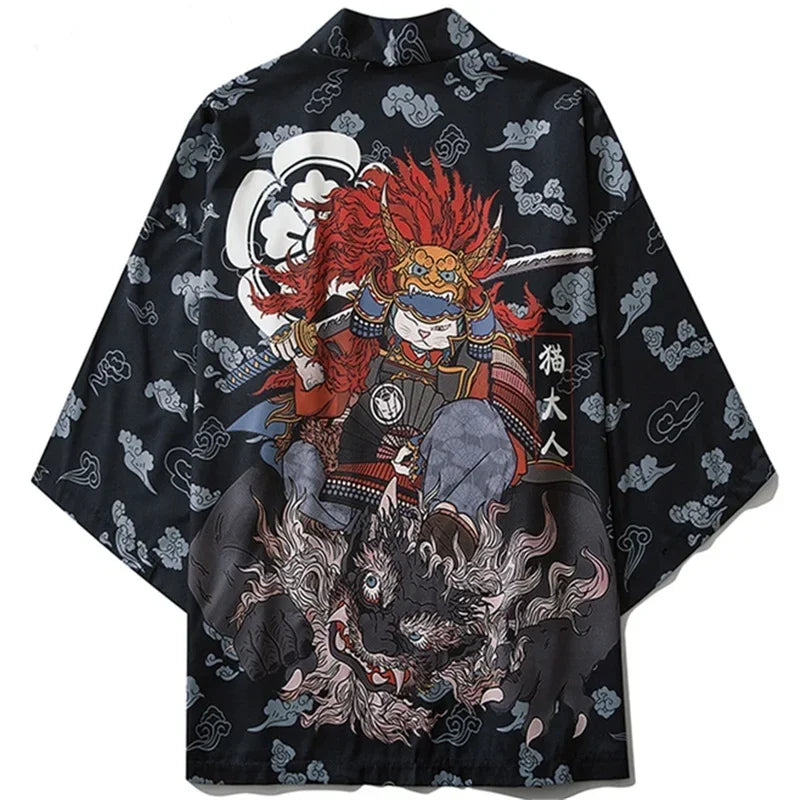 Kimono traditionnel japonais pour femmes, vêtements asiatiques, Cardigan de Cosplay à la mode pour hommes et femmes, plage en plein air, tendance Haori Yukata